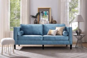 голубой интерьер