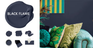 черный индиго в интерьере