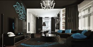 черный интерьер