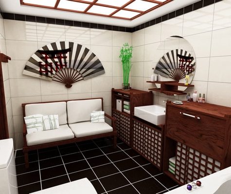 Японский стиль и дизайн ванной комнаты